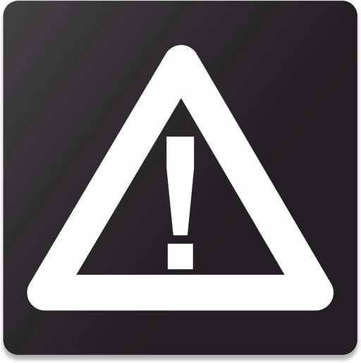 Blacked LaserTEC Leitsysteme - Acryl Schild - Eckig 12 x 12 cm - Selbstklebend - Schwarz Matt - UV beständig - Für Innen und Außen (Achtung)