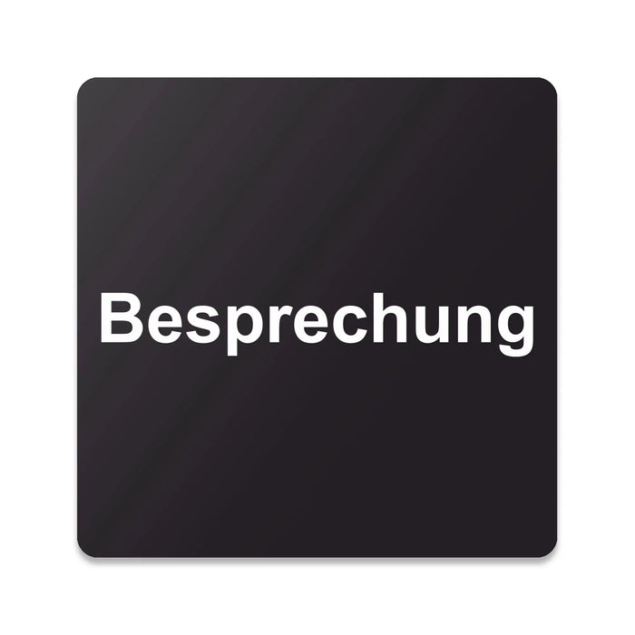 Blacked LaserTEC Leitsysteme - Acryl Schild - Eckig 12 x 12 cm - Selbstklebend - Schwarz Matt - UV beständig - Für Innen und Außen (Achtung)