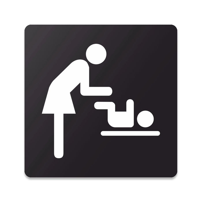 Blacked LaserTEC Leitsysteme - Acryl Schild - Eckig 12 x 12 cm - Selbstklebend - Schwarz Matt - UV beständig - Für Innen und Außen (Achtung)