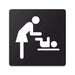 Blacked LaserTEC Leitsysteme - Acryl Schild - Eckig 12 x 12 cm - Selbstklebend - Schwarz Matt - UV beständig - Für Innen und Außen (Achtung)