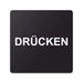 Blacked LaserTEC Leitsysteme - Acryl Schild - Eckig 12 x 12 cm - Selbstklebend - Schwarz Matt - UV beständig - Für Innen und Außen (Achtung)