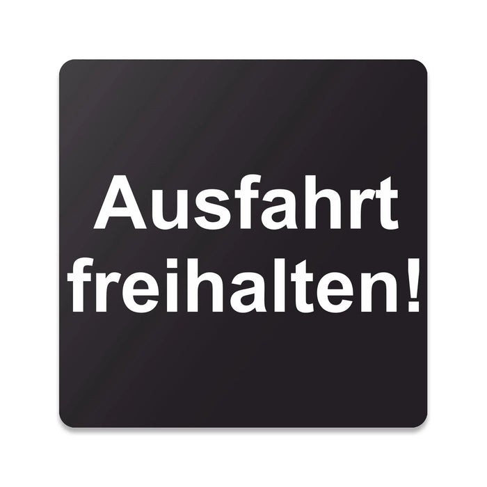 Blacked LaserTEC Leitsysteme - Acryl Schild - Eckig 12 x 12 cm - Selbstklebend - Schwarz Matt - UV beständig - Für Innen und Außen (Achtung)