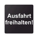 Blacked LaserTEC Leitsysteme - Acryl Schild - Eckig 12 x 12 cm - Selbstklebend - Schwarz Matt - UV beständig - Für Innen und Außen (Achtung)