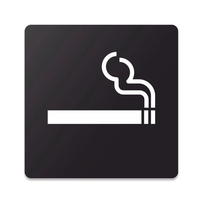 Blacked LaserTEC Leitsysteme - Acryl Schild - Eckig 12 x 12 cm - Selbstklebend - Schwarz Matt - UV beständig - Für Innen und Außen (Achtung)