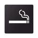 Blacked LaserTEC Leitsysteme - Acryl Schild - Eckig 12 x 12 cm - Selbstklebend - Schwarz Matt - UV beständig - Für Innen und Außen (Achtung)