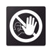 Blacked LaserTEC Leitsysteme - Acryl Schild - Eckig 12 x 12 cm - Selbstklebend - Schwarz Matt - UV beständig - Für Innen und Außen (Achtung)
