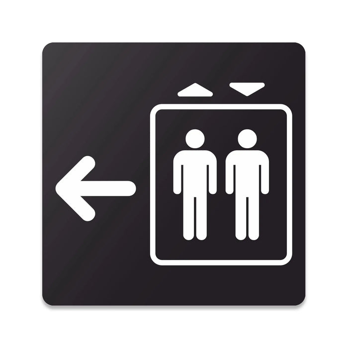 Blacked LaserTEC Leitsysteme - Acryl Schild - Eckig 12 x 12 cm - Selbstklebend - Schwarz Matt - UV beständig - Für Innen und Außen (Achtung)