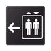 Blacked LaserTEC Leitsysteme - Acryl Schild - Eckig 12 x 12 cm - Selbstklebend - Schwarz Matt - UV beständig - Für Innen und Außen (Achtung)