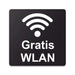 Blacked LaserTEC Leitsysteme - Acryl Schild - Eckig 12 x 12 cm - Selbstklebend - Schwarz Matt - UV beständig - Für Innen und Außen (Achtung)
