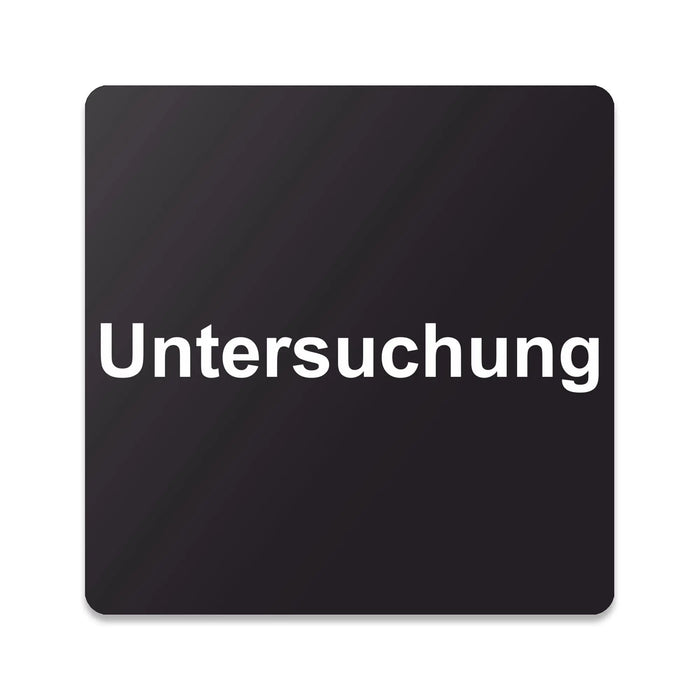 Blacked LaserTEC Leitsysteme - Acryl Schild - Eckig 12 x 12 cm - Selbstklebend - Schwarz Matt - UV beständig - Für Innen und Außen (Achtung)