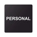 Blacked LaserTEC Leitsysteme - Acryl Schild - Eckig 12 x 12 cm - Selbstklebend - Schwarz Matt - UV beständig - Für Innen und Außen (Achtung)