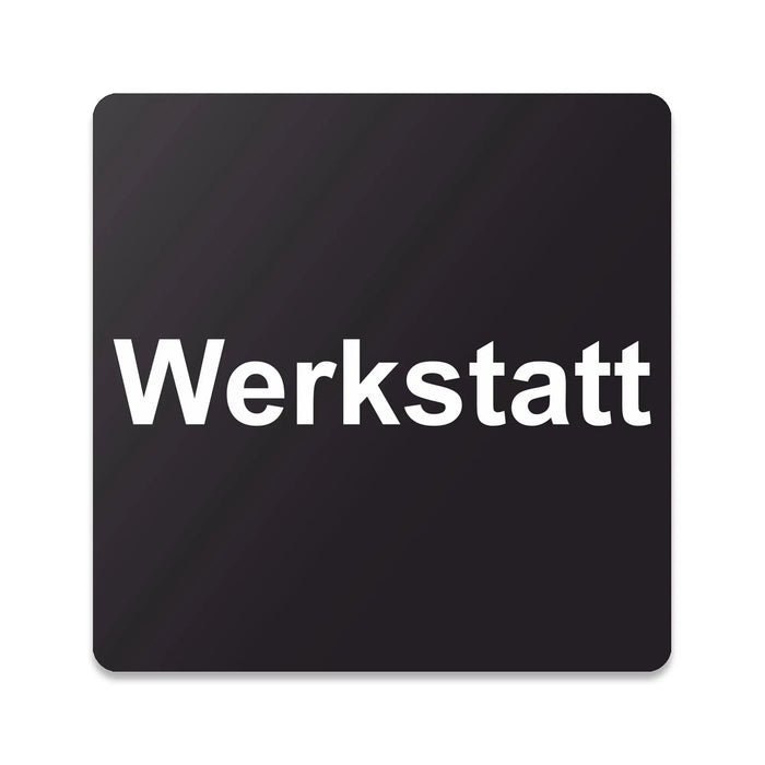 Blacked LaserTEC Leitsysteme - Acryl Schild - Eckig 12 x 12 cm - Selbstklebend - Schwarz Matt - UV beständig - Für Innen und Außen (Achtung)
