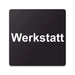 Blacked LaserTEC Leitsysteme - Acryl Schild - Eckig 12 x 12 cm - Selbstklebend - Schwarz Matt - UV beständig - Für Innen und Außen (Achtung)