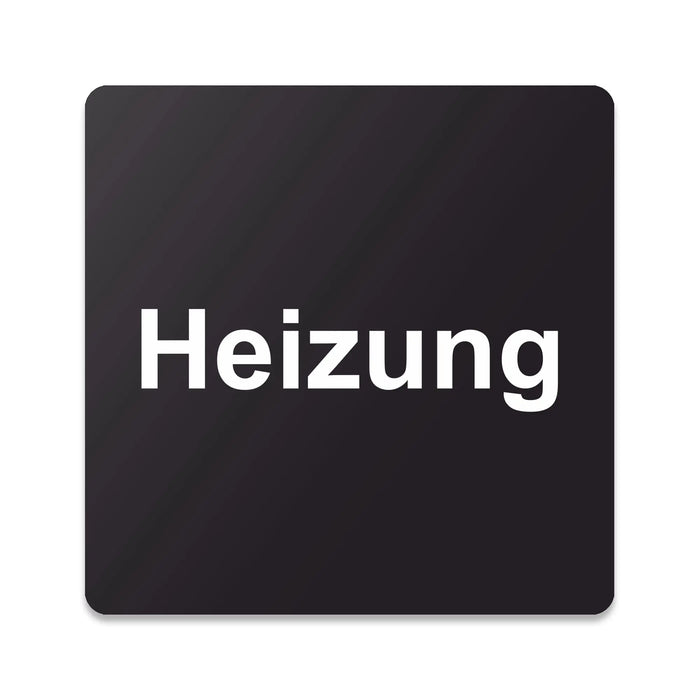 Blacked LaserTEC Leitsysteme - Acryl Schild - Eckig 12 x 12 cm - Selbstklebend - Schwarz Matt - UV beständig - Für Innen und Außen (Achtung)