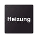 Blacked LaserTEC Leitsysteme - Acryl Schild - Eckig 12 x 12 cm - Selbstklebend - Schwarz Matt - UV beständig - Für Innen und Außen (Achtung)