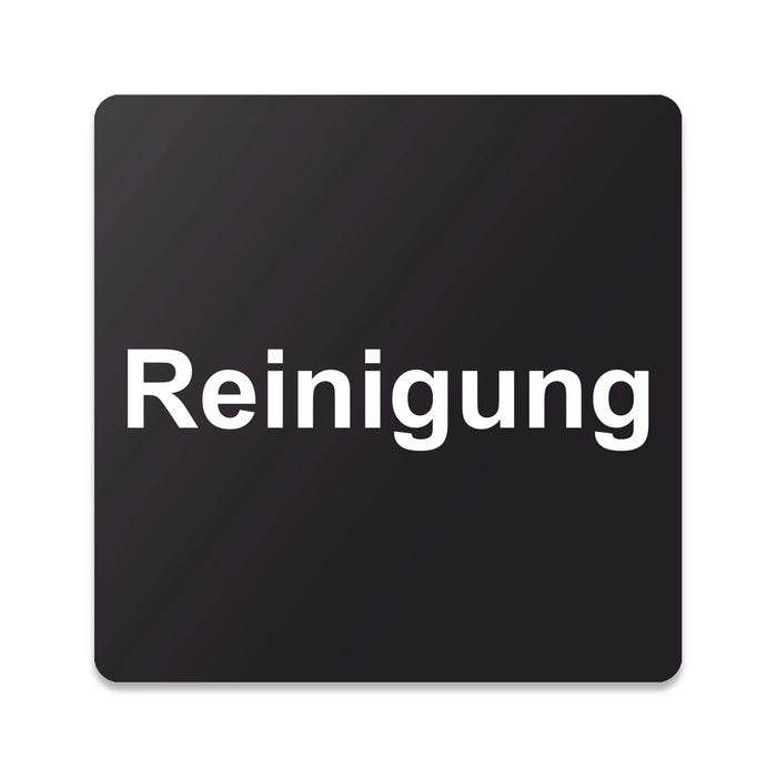Blacked LaserTEC Leitsysteme - Acryl Schild - Eckig 12 x 12 cm - Selbstklebend - Schwarz Matt - UV beständig - Für Innen und Außen (Achtung)