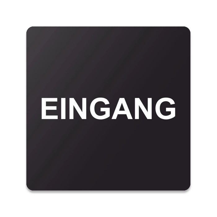Blacked LaserTEC Leitsysteme - Acryl Schild - Eckig 12 x 12 cm - Selbstklebend - Schwarz Matt - UV beständig - Für Innen und Außen (Achtung)