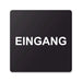 Blacked LaserTEC Leitsysteme - Acryl Schild - Eckig 12 x 12 cm - Selbstklebend - Schwarz Matt - UV beständig - Für Innen und Außen (Achtung)