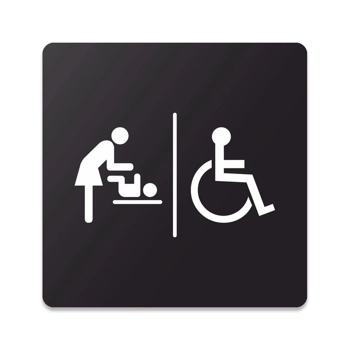 Blacked LaserTEC Leitsysteme - Acryl Schild - Eckig 12 x 12 cm - Selbstklebend - Schwarz Matt - UV beständig - Für Innen und Außen (Achtung)