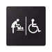 Blacked LaserTEC Leitsysteme - Acryl Schild - Eckig 12 x 12 cm - Selbstklebend - Schwarz Matt - UV beständig - Für Innen und Außen (Achtung)