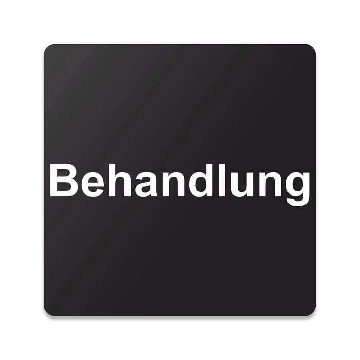 Blacked LaserTEC Leitsysteme - Acryl Schild - Eckig 12 x 12 cm - Selbstklebend - Schwarz Matt - UV beständig - Für Innen und Außen (Achtung)