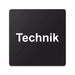 Blacked LaserTEC Leitsysteme - Acryl Schild - Eckig 12 x 12 cm - Selbstklebend - Schwarz Matt - UV beständig - Für Innen und Außen (Achtung)