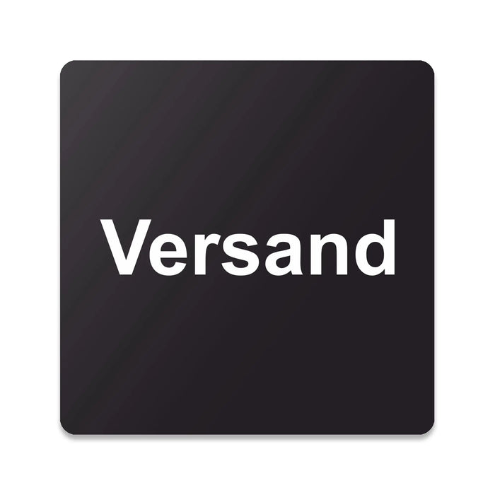 Blacked LaserTEC Leitsysteme - Acryl Schild - Eckig 12 x 12 cm - Selbstklebend - Schwarz Matt - UV beständig - Für Innen und Außen (Achtung)