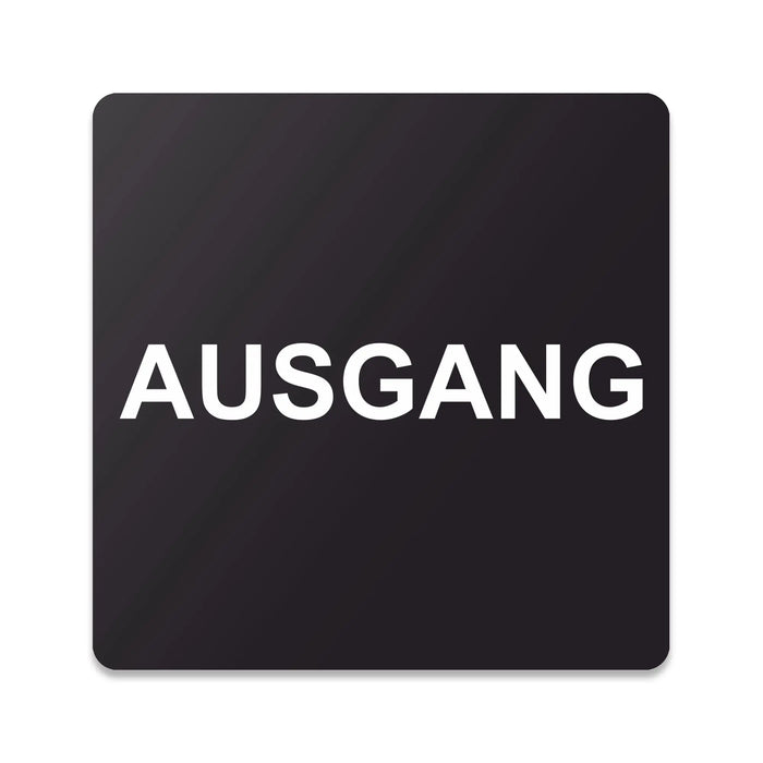Blacked LaserTEC Leitsysteme - Acryl Schild - Eckig 12 x 12 cm - Selbstklebend - Schwarz Matt - UV beständig - Für Innen und Außen (Achtung)