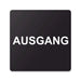 Blacked LaserTEC Leitsysteme - Acryl Schild - Eckig 12 x 12 cm - Selbstklebend - Schwarz Matt - UV beständig - Für Innen und Außen (Achtung)
