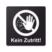 Blacked LaserTEC Leitsysteme - Acryl Schild - Eckig 12 x 12 cm - Selbstklebend - Schwarz Matt - UV beständig - Für Innen und Außen (Achtung)