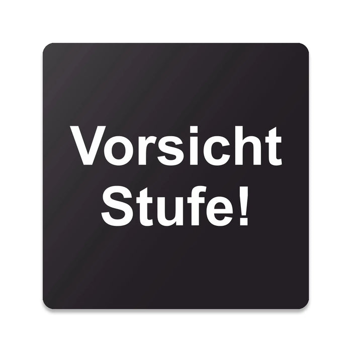 Blacked LaserTEC Leitsysteme - Acryl Schild - Eckig 12 x 12 cm - Selbstklebend - Schwarz Matt - UV beständig - Für Innen und Außen (Achtung)