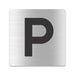Blacked LaserTEC Leitsysteme - Acryl Schild - Eckig 12 x 12 cm - Selbstklebend - Silber gebürstet - Metall-Optik - UV beständig - Für Innen und Außen (Achtung)