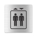 Blacked LaserTEC Leitsysteme - Acryl Schild - Eckig 12 x 12 cm - Selbstklebend - Silber gebürstet - Metall-Optik - UV beständig - Für Innen und Außen (Achtung)
