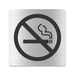 Blacked LaserTEC Leitsysteme - Acryl Schild - Eckig 12 x 12 cm - Selbstklebend - Silber gebürstet - Metall-Optik - UV beständig - Für Innen und Außen (Achtung)