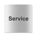 Blacked LaserTEC Leitsysteme - Acryl Schild - Eckig 12 x 12 cm - Selbstklebend - Silber gebürstet - Metall-Optik - UV beständig - Für Innen und Außen (Achtung)
