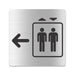 Blacked LaserTEC Leitsysteme - Acryl Schild - Eckig 12 x 12 cm - Selbstklebend - Silber gebürstet - Metall-Optik - UV beständig - Für Innen und Außen (Achtung)