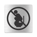 Blacked LaserTEC Leitsysteme - Acryl Schild - Eckig 12 x 12 cm - Selbstklebend - Silber gebürstet - Metall-Optik - UV beständig - Für Innen und Außen (Achtung)