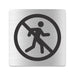 Blacked LaserTEC Leitsysteme - Acryl Schild - Eckig 12 x 12 cm - Selbstklebend - Silber gebürstet - Metall-Optik - UV beständig - Für Innen und Außen (Achtung)