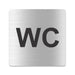 Blacked LaserTEC Leitsysteme - Acryl Schild - Eckig 12 x 12 cm - Selbstklebend - Silber gebürstet - Metall-Optik - UV beständig - Für Innen und Außen (Achtung)