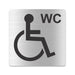 Blacked LaserTEC Leitsysteme - Acryl Schild - Eckig 12 x 12 cm - Selbstklebend - Silber gebürstet - Metall-Optik - UV beständig - Für Innen und Außen (Achtung)