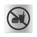 Blacked LaserTEC Leitsysteme - Acryl Schild - Eckig 12 x 12 cm - Selbstklebend - Silber gebürstet - Metall-Optik - UV beständig - Für Innen und Außen (Achtung)