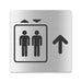 Blacked LaserTEC Leitsysteme - Acryl Schild - Eckig 12 x 12 cm - Selbstklebend - Silber gebürstet - Metall-Optik - UV beständig - Für Innen und Außen (Achtung)