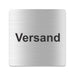 Blacked LaserTEC Leitsysteme - Acryl Schild - Eckig 12 x 12 cm - Selbstklebend - Silber gebürstet - Metall-Optik - UV beständig - Für Innen und Außen (Achtung)