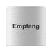 Blacked LaserTEC Leitsysteme - Acryl Schild - Eckig 12 x 12 cm - Selbstklebend - Silber gebürstet - Metall-Optik - UV beständig - Für Innen und Außen (Achtung)
