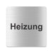 Blacked LaserTEC Leitsysteme - Acryl Schild - Eckig 12 x 12 cm - Selbstklebend - Silber gebürstet - Metall-Optik - UV beständig - Für Innen und Außen (Achtung)
