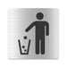 Blacked LaserTEC Leitsysteme - Acryl Schild - Eckig 12 x 12 cm - Selbstklebend - Silber gebürstet - Metall-Optik - UV beständig - Für Innen und Außen (Achtung)