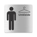 Blacked LaserTEC Leitsysteme - Acryl Schild - Eckig 12 x 12 cm - Selbstklebend - Silber gebürstet - Metall-Optik - UV beständig - Für Innen und Außen (Achtung)