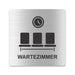 Blacked LaserTEC Leitsysteme - Acryl Schild - Eckig 12 x 12 cm - Selbstklebend - Silber gebürstet - Metall-Optik - UV beständig - Für Innen und Außen (Achtung)
