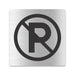 Blacked LaserTEC Leitsysteme - Acryl Schild - Eckig 12 x 12 cm - Selbstklebend - Silber gebürstet - Metall-Optik - UV beständig - Für Innen und Außen (Achtung)