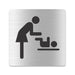 Blacked LaserTEC Leitsysteme - Acryl Schild - Eckig 12 x 12 cm - Selbstklebend - Silber gebürstet - Metall-Optik - UV beständig - Für Innen und Außen (Achtung)